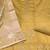 Women's beige unstitched thread embroidery handwork glass organza dress material (msmfc11588c)