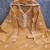 Women's mustard brown unstitched thread sequence embroidery chanderi cotton dress material (mt620bwn)