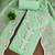 Women's light green unstitched thread sequence embroidery chanderi cotton dress material (mt620lgn)