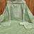 Women's light green unstitched thread embroidery chanderi cotton dress material (mt651lgn)