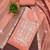Women's peach unstitched thread embroidery chanderi cotton dress material (mt651pch)