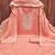 Women's peach unstitched thread embroidery chanderi cotton dress material (mt651pch)