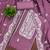 Women's purple unstitched thread embroidery parampara silk cotton dress material (mt652ppl)