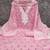 Women's pink unstitched foil print embroidered modal chanderi dress material (mt653pnk)