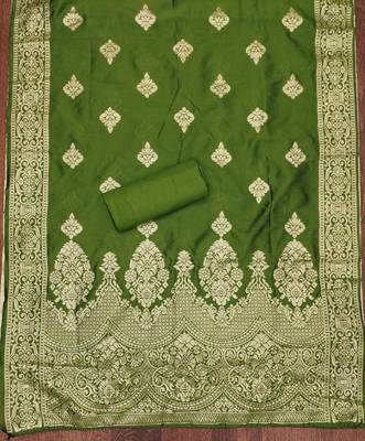 Women's light green weaving handwork simmar dress material 4