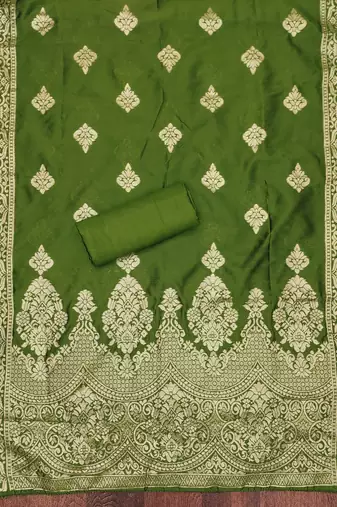 Women's light green weaving handwork simmar dress material