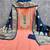 Women's peach unstitched weaving handwork simmar dress material (mt654pch)