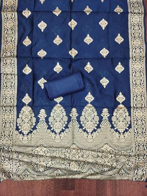 Women's peach weaving handwork simmar dress material 4