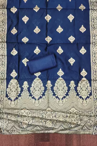 Women's peach weaving handwork simmar dress material
