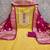 Women's yellow unstitched weaving handwork simmar dress material (mt654ylw)