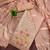 Women's peach unstitched weaving handwork simmar dress material (mt655pch)