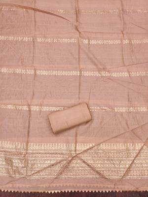 Women's peach weaving handwork simmar dress material 4