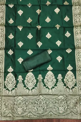 Women's light green weaving handwork simmar dress material