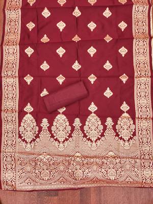 Women's pink weaving handwork simmar dress material 4