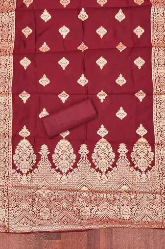 Women's pink weaving handwork simmar dress material