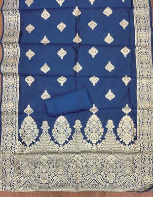 Women's sea green weaving handwork simmar dress material 4