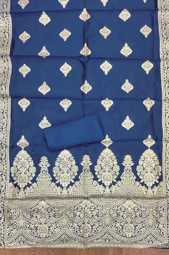 Women's sea green weaving handwork simmar dress material