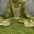 Women's olive green unstitched weaving handwork simmar dress material (mt657ogn)