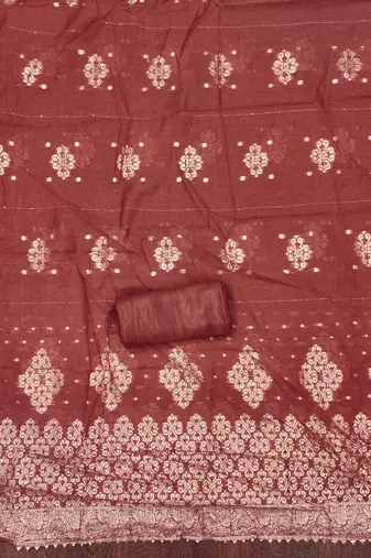 Women's rust weaving handwork simmar dress material
