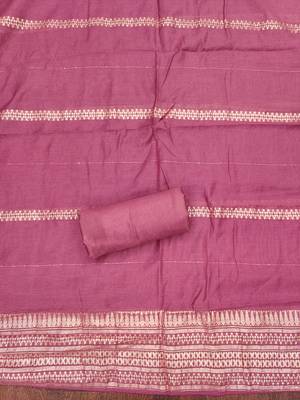 Women's pink weaving embroidered modal dress material 4