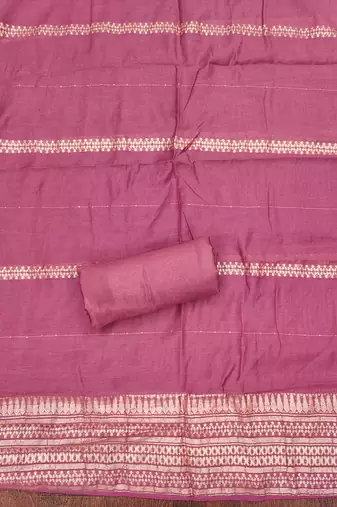 Women's pink weaving embroidered modal dress material