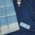 Women's teal blue unstitched weaving embroidered modal dress material (mt658tbl)