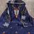 Women's blue unstitched thread embroidery chanderi cotton dress material (mt660blu)
