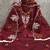 Women's maroon unstitched thread embroidery chanderi cotton dress material (mt660mrn)