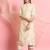 Silk blend beige casual wear embroidery work readymade salwar suit