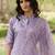 Silk blend lavender casual wear embroidery work readymade salwar suit