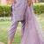 Silk blend lavender casual wear embroidery work readymade salwar suit