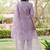 Silk blend lavender casual wear embroidery work readymade salwar suit