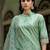 Silk blend pista casual wear embroidery work readymade salwar suit