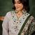 Cotton blend white casual wear embroidery work readymade salwar suit