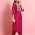 Silk blend rani pink casual wear embroidery work readymade salwar suit