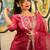 Silk blend pink casual wear embroidery work readymade salwar suit