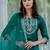 Silk blend green casual wear embroidery work readymade salwar suit