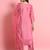 Silk blend pink casual wear embroidery work readymade salwar suit