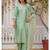 Silk blend pista casual wear embroidery work readymade salwar suit