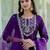 Silk blend violet casual wear embroidery work readymade salwar suit