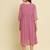 Chiffon dusty pink casual wear schiffli work readymade midi dress