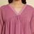 Chiffon dusty pink casual wear schiffli work readymade midi dress