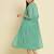 Chiffon mint casual wear schiffli work readymade midi dress