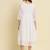 Chiffon white casual wear schiffli work readymade midi dress