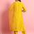Silk blend yellow casual wear embroidery work readymade salwar suit