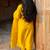 Silk blend mustard casual wear embroidery work readymade salwar suit