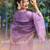 Silk blend lavender casual wear embroidery work readymade salwar suit