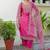 Silk blend rani pink casual wear embroidery work readymade salwar suit