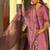 Silk blend dusty pink casual wear embroidery work readymade salwar suit