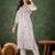 Roman silk blend lavender casual wear embroidery work readymade kurti with pant